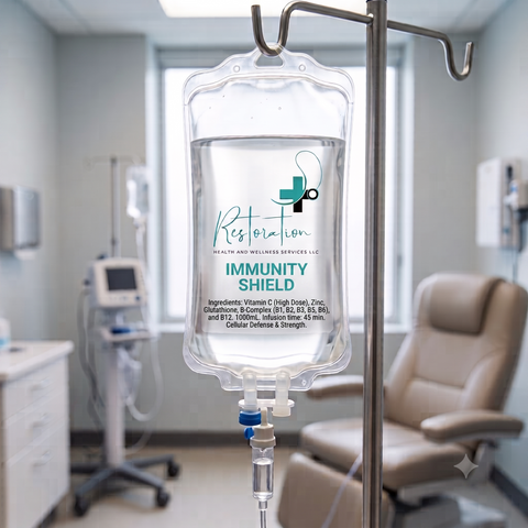 Immunity Shield IV Therapy - 500mL | Boost Immune System | Restoration Health & Wellness